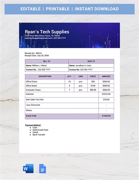 Sales Receipt Book Template - Google Docs, Word | Template.net