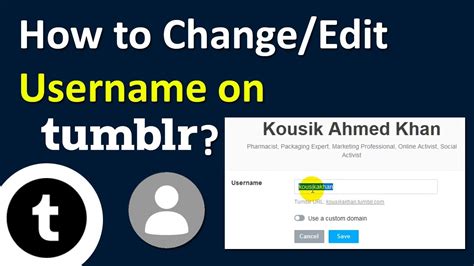 How to Change tumblr Username? tumblr Username Edit | tumblr Username Change | ADINAF Orbit ...