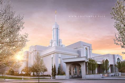 Mount Timpanogos Temple Spring Morning - LDS Temple Pictures