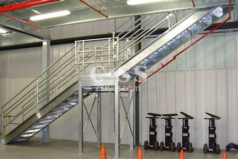 Mezzanine Stairs - Industrial Mezzanines and Structures | C&SS