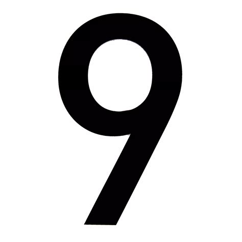 Black PVC 150mm House Number 9 | Departments | TradePoint