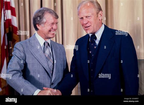 President Jimmy Carter and former President Gerald Ford at the White ...