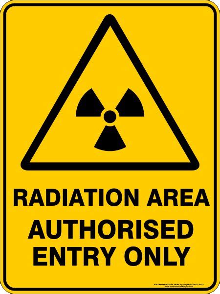 Radiation Area Authorised Entry Only - Discount Safety Signs New Zealand