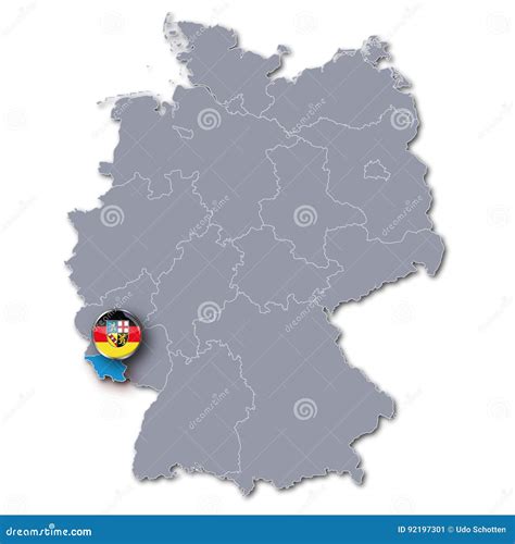 Germany Map with the Saarland Stock Illustration - Illustration of flag, dillingen: 92197301