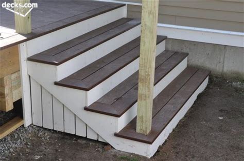 Stair Stringer Attachment - Decks.com | Trex stairs, Building deck steps, Deck steps