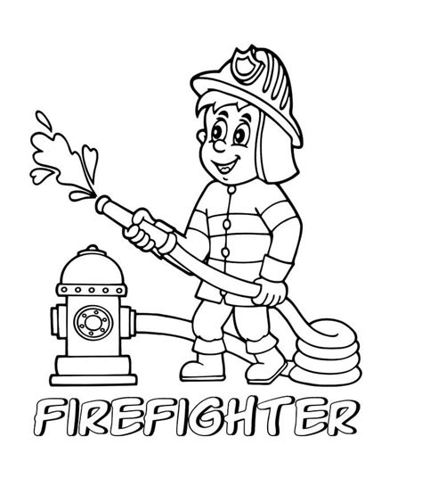 Firefighter Boy coloring page - Download, Print or Color Online for Free