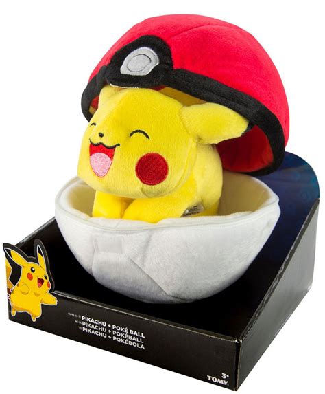 Pokemon Pikachu Poke Ball Zipper Poke Ball 8 Plush Tomy - ToyWiz