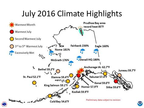 Deep Cold: Alaska Weather & Climate: July Anomalies