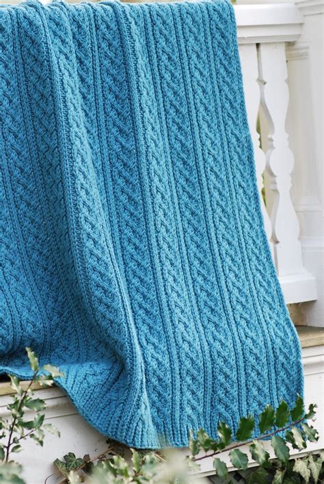 Cozy Cable and Rib Afghan | Loom knitting patterns, Loom knitting blanket, Knitting patterns