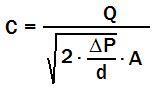 Online Flow equations: Discharge coefficient - Valvias