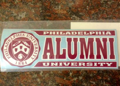 Philadelphia University Alumni Car Sticker with Seal | Philadelphia university, Alumni, Novelty sign