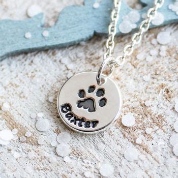 Personalised Paw Print Necklace By Green River Studio ...