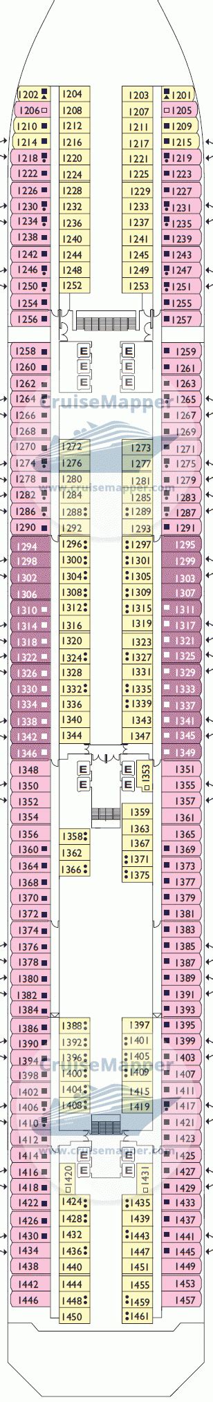 Costa Serena deck 1 plan | CruiseMapper