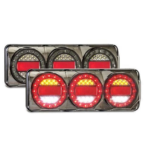 Maxilamp 3 Series LED Combination Tail Lights (Pair) STOP / TAIL ...