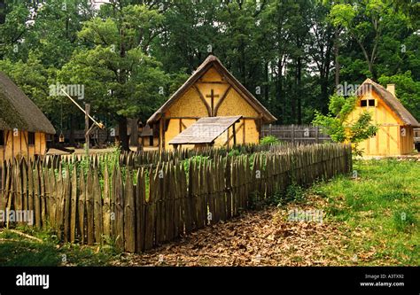 Virginia Jamestown Settlement living history museum James Fort inside ...