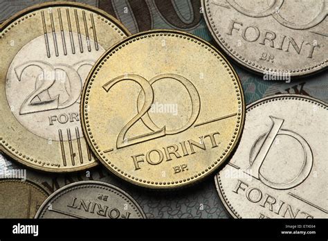 Coins of Hungary. Hungarian twenty forint coin Stock Photo - Alamy