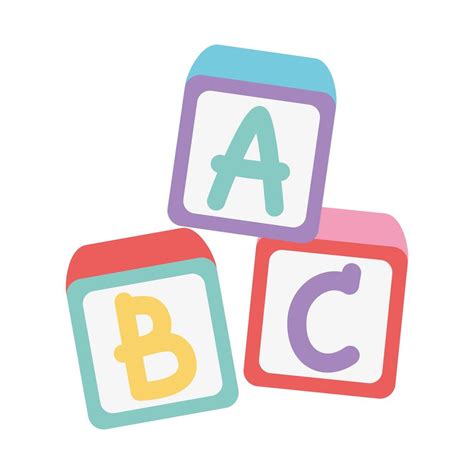 school education alphabet blocks isolated icon design white background ...