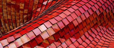 Red Roof Wallpaper 4K, Tiles, Modern architecture