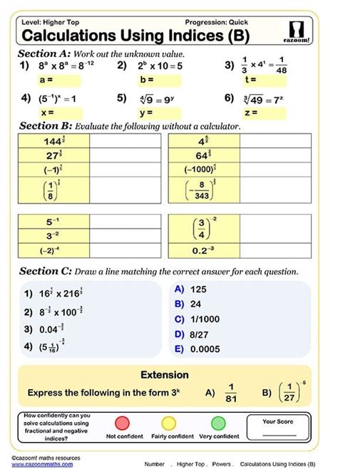 KS4 Maths Worksheets - Printable Maths Worksheets KS4 | Cazoom Maths