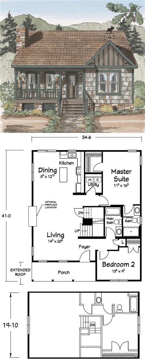 Rustic Mountain House Plans With Walkout Basement : This provides extra sleeping space or a ...