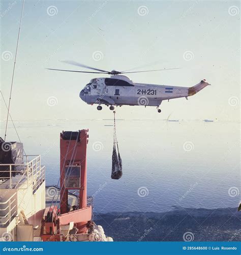 Argentine Antarctica, Sea King Helicopter of the Argentine Navy ...