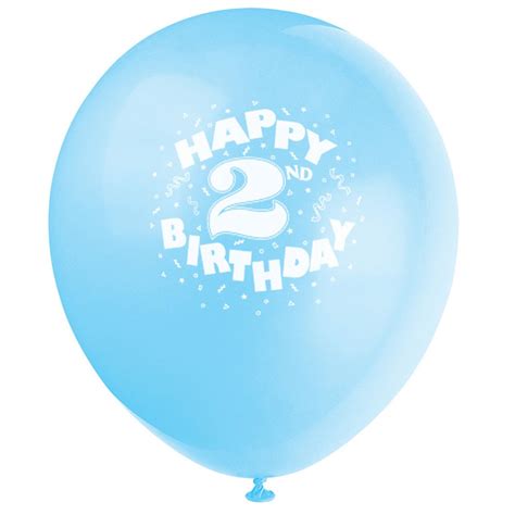 12" Happy 2nd Birthday Latex Balloons, 6ct on Galleon Philippines