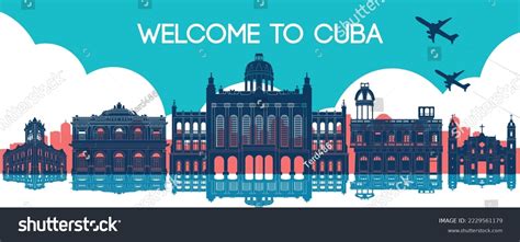 Cuba Famous Landmark Silhouette Style Vector Stock Vector (Royalty Free ...