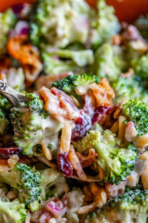 Easy Broccoli Bacon Salad from The Food Charlatan. Everyone needs a recipe for the best Broccoli ...