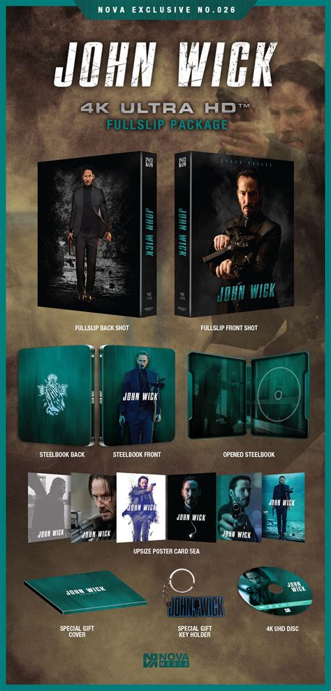 John Wick 4K Blu-ray Release Date August 7, 2020 (Nova Media Exclusive SteelBook) (South Korea)