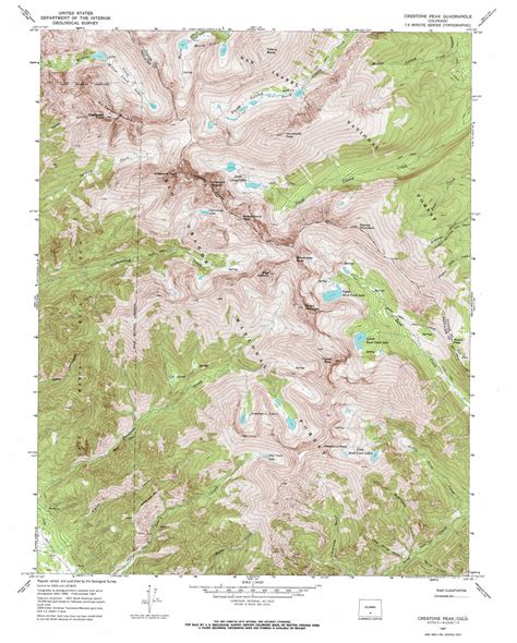 Crestone Peak topographic map, CO - USGS Topo Quad 37105h5