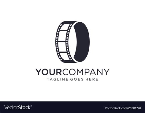 Creative film reel for logo designs Royalty Free Vector