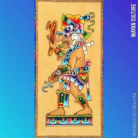 Representation in leather and acrylic paint of the Mayan god Chaac. He ...