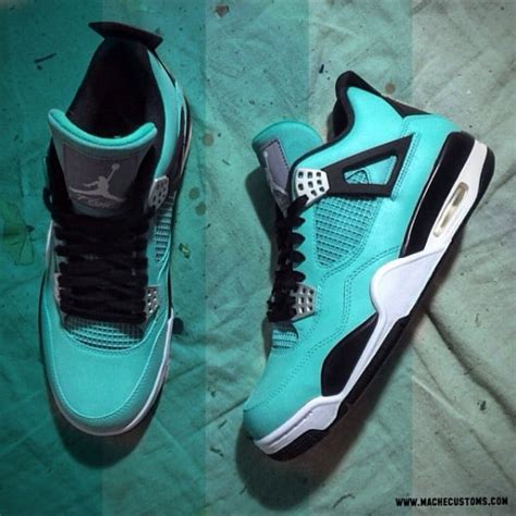 Air Jordan IV (4) 'Tiffany' Custom- SneakerFiles