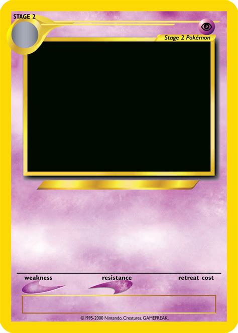 Pokemon Card Template Transparent & Png Clipart Free Regarding Pokemon ...