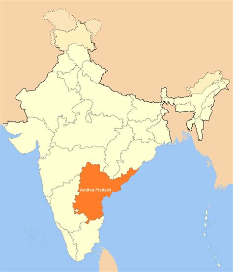 Location of Andhra Pradesh - MapSof.net