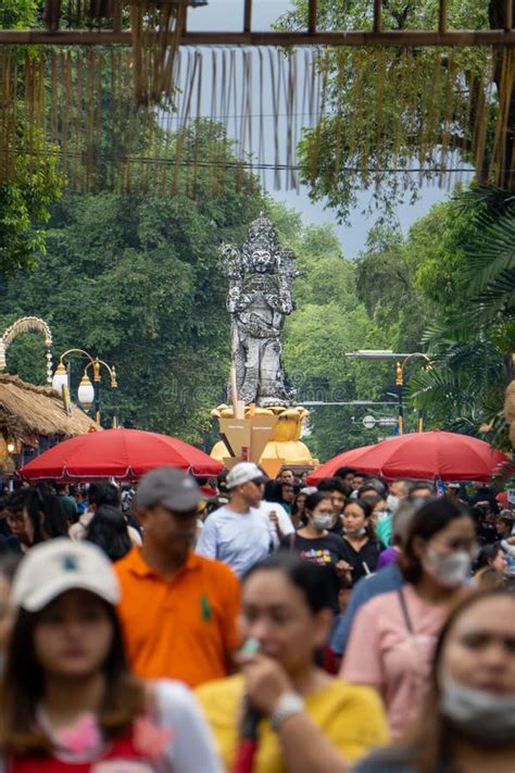 Denpasar,Bali, Dec 24 2022: the Throng at the 15th Denpasar Festival with the Backdrop of the ...