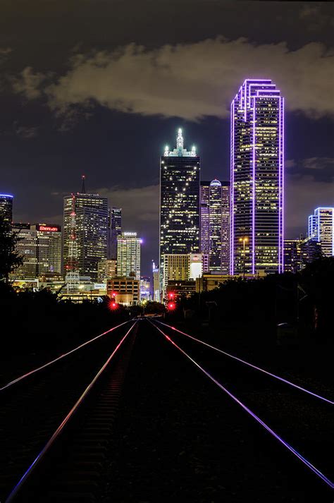 Beautiful Dallas TX skyline at night. Photograph by David Ilzhoefer - Pixels