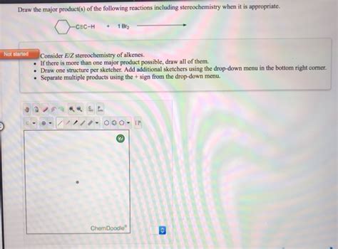 Solved Draw the major product(s) of the following reactions | Chegg.com