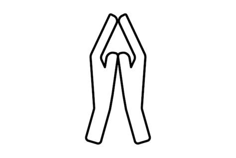 Premium Photo | Hope hand icon gesture line symbol web app sign