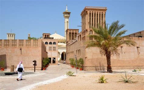 Al Bastakiya District is Also Known As Al Fahidi Historical Neighbourhood, Dubai Stock Photo ...