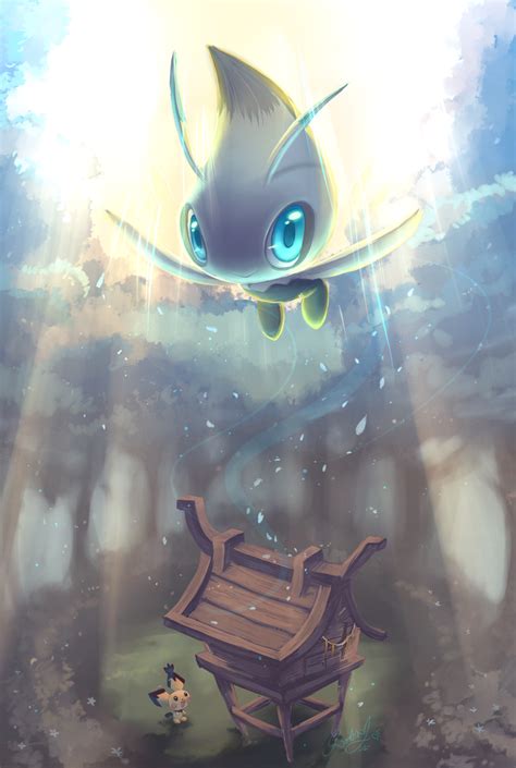 Shrine of Ilex forest - Celebi - by EvilQueenie on DeviantArt