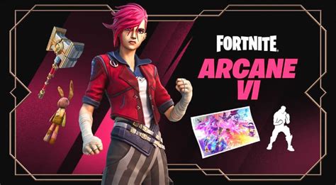 Vi finally gets a gloveless skin - but in Fortnite not LoL: Arcane Vi Outfit, Back Bling ...