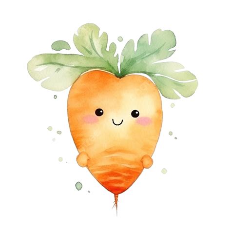 Cute Watercolor Carrot, Carrot, Watercolor Carrot, Watercolor PNG ...