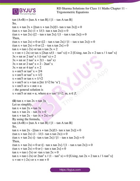 RD Sharma Solutions for Class 11 Maths Updated (2023-24) Chapter 11 Trigonometric Equations ...