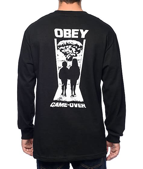 Obey Game Over Black Long Sleeve T-Shirt | Zumiez