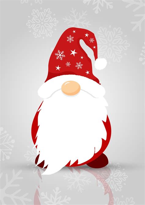 cute gonk santa Christmas background 15490633 Vector Art at Vecteezy