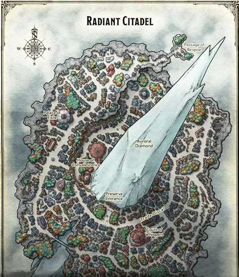 Radiant Citadel map and the Auroral Diamond