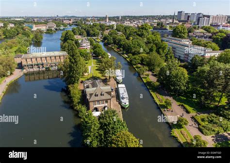 Mülheim an der Ruhr, Wasser-Station, Hafen Ausflugsschiffe von der ...