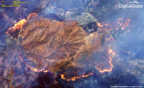 WorldView-3 Satellite Image California Wildfires | Satellite Imaging Corp