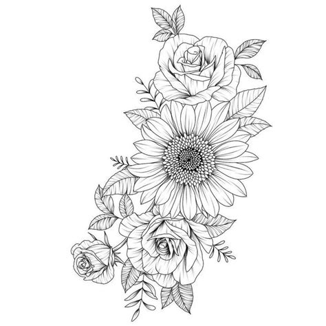 Cool 39 Impressive Black And White Sunflower Tattoo Ideas | Flower tattoo designs, Tattoos ...